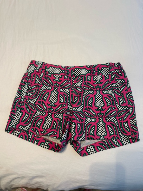 J. Crew Pants - J Crew City Fit Pink & Green Patterned Shorts